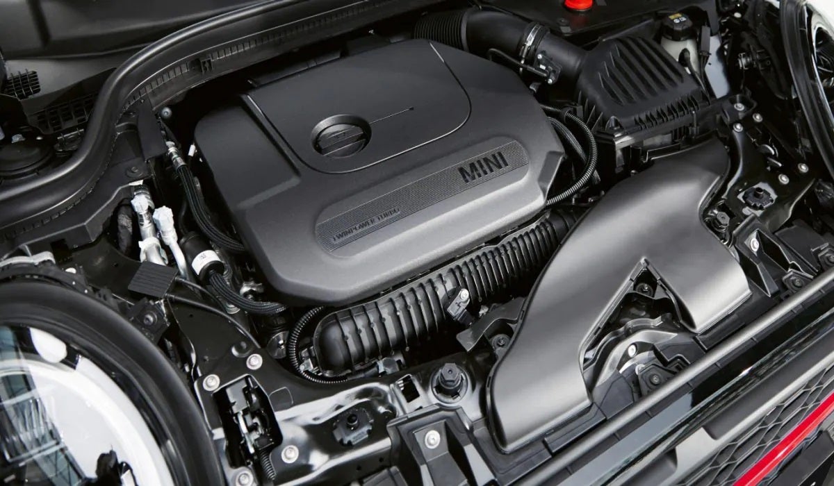 A closeup look at the JCW engine. | MINIDemo2 in Derwood MD